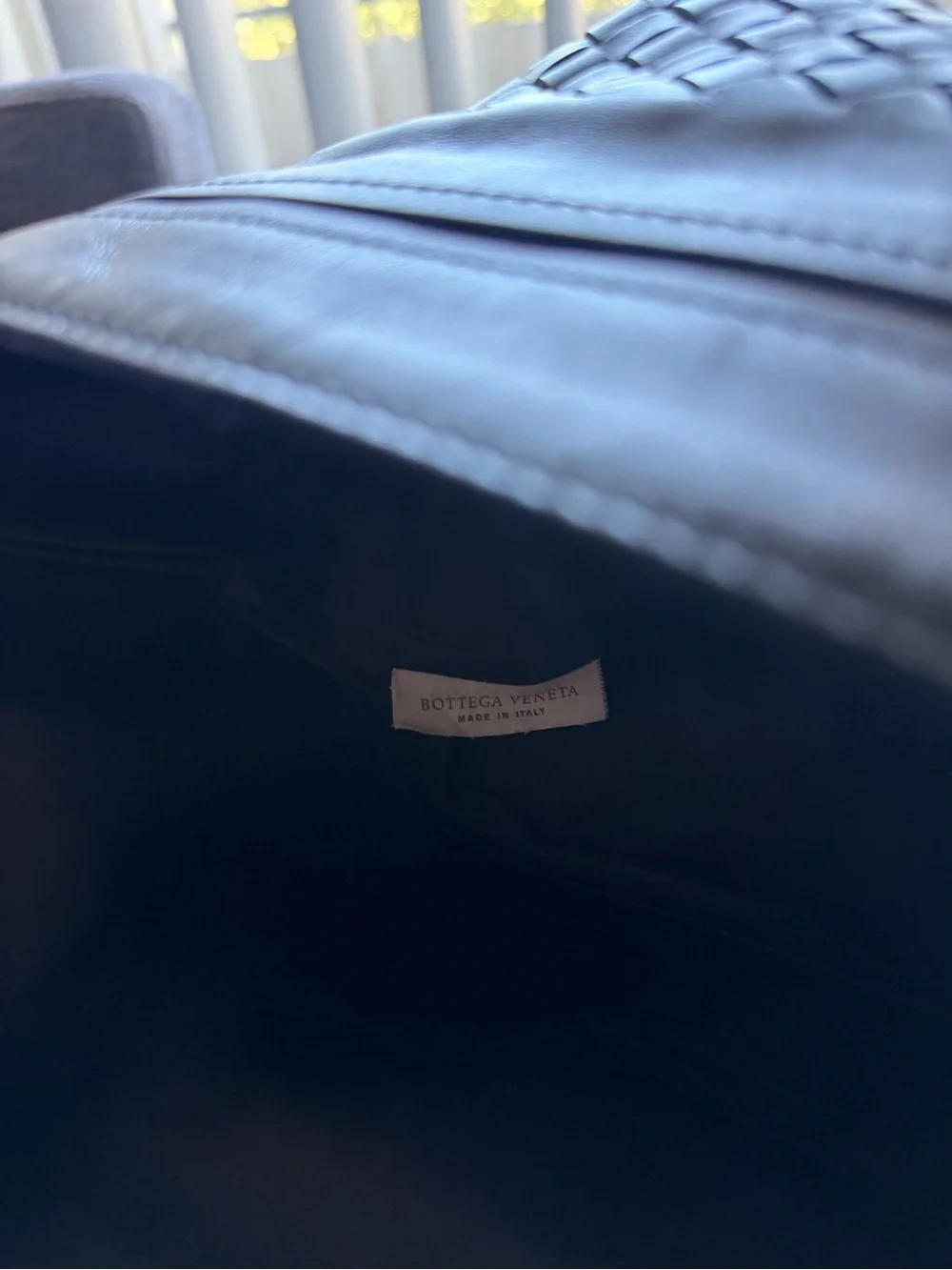 Bottega Veneta Black Intrecciato Leather Clutch Bag
